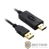 Greenconnect Кабель интерфейсный USB 2.0  0.3m [GCR-UM3M-BD2S-0.3m] AM / AM, AWG 28 / 24 Premium, двойное экранирование, антифриз, прозрачный.
