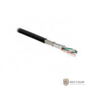 Hyperline SFTP4-C6A-S23-OUT-PE-BK-500 (500 м) кабель витая пара, экранированная (S/FTP), категория 6a, 4 пары (23 AWG), одножильный (solid), каждая пара в фольге, общий экран - медная оплетка, для вне