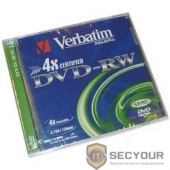 Диски  DVD+RW  Verbatim 4-x, 4.7 Gb,  (Jewel Case 5 шт)  (43229/43228)