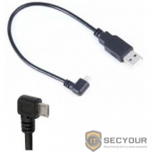 ORIENT MU-205B1, Кабель Micro USB 2.0, Am -&gt; micro-Bm (5pin) угловой, левый угол 90°, 0.5 м, черный