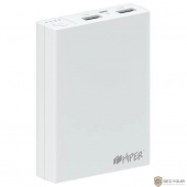 HIPER RP10000 WHITE Мобильный аккумулятор  Li-Ion 10000mAh 2.1A+1A 2xUSB белый