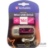 Verbatim USB Drive 16Gb Mini Neon Edition Pink 49396 {USB2.0}