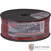 Proconnect 01-6102-6 Кабель акустический, 2х0.35 мм2, красно-черный, 100 м.  