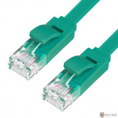 Greenconnect Патч-корд плоский прямой PROF  0.3m UTP медь, кат.6, зеленый, позолоченные контакты, 30 AWG, Premium ethernet high speed 10 Гбит/с, RJ45, T568B (GCR-LNC625-0.3m)