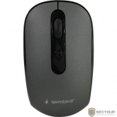 Gembird MUSW-355-Gr {Мышь беспроводная, серый, бесш.клик, soft touch, 3кн.+колесо-кнопка, 1600DPI, 2,4ГГц}