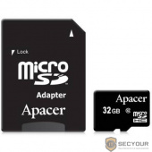 Micro SecureDigital 32Gb Apacer AP32GMCSH10U1-R {MicroSDHC Class 10 UHS-I U1, SD adapter} 