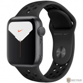 Apple Watch Nike Series 5, 40 мм, корпус из алюминия цвета «серый космос», спортивный ремешок Nike «антрацитовый/чёрный» [MX3T2RU/A]