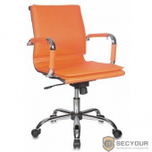 Кресло руководителя Бюрократ CH-993-Low/orange низкая спинка оранжевый искусственная кожа крестовина [843286]