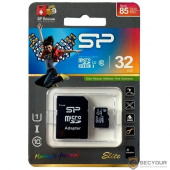 Micro SecureDigital 32Gb Silicon Power SP032GBSTHBU1V10SP {MicroSDHC Class 10 UHS-I, SD adapter}