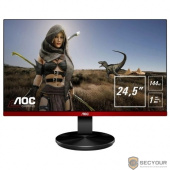 LCD AOC 24.5&quot; G2590FX черный/красный {TN+film FreeSync 1920x1080@144Hz 1ms 16:9 170°/160° 400cd 1000:1 Frameless D-Sub DisplayPort1.2 HDMI(V1.4)x2 AudioOut }