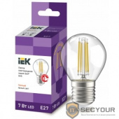 Iek LLF-G45-7-230-30-E27-CL Лампа LED G45 шар прозр. 7Вт 230В 3000К E27 серия 360°    