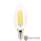 ECOLA N4QW50ELC candle   LED Premium  5,0W  220V E14 2700K 360° filament прозр. нитевидная свеча (Ra 80, 100 Lm/W, КП=0) 96х37