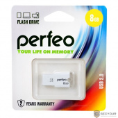 Perfeo USB Drive 8GB M01 White PF-M01W008