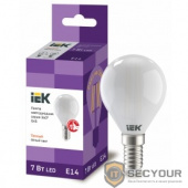 Iek LLF-G45-7-230-30-E14-FR Лампа LED G45 шар матов. 7Вт 230В 3000К E14 серия 360°    