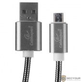 Cablexpert Кабель USB 2.0 CC-G-mUSB02Gy-0.5M AM/microB, серия Gold, длина 0.5м, титан, блистер