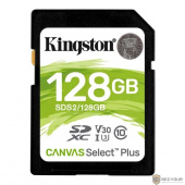 SecureDigital 128Gb Kingston SDS2/128GB {SDXC Class 10 UHS-I U3 Canvas Select Plus}