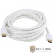 AOpen/Qust Кабель HDMI 19M/M 1.4V+3D/Ethernet 5m, белый (ACG511W-5M) [6938510814340]