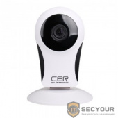 IP-камера CBR HomePro 1, 1280x720, Wi-FI, угол обзора 180°, датчик движения, режим тревоги, ночной режим, динамик, микрофон, запись на SD-карту, ABS-пластик, цвет белый, HomePro 1