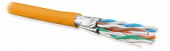 Hyperline UFTP4-C6A-S23-IN-PVC-OR-500 (500 м) Кабель витая пара U/FTP, категория 6a (10GBE), 4 пары (23AWG), одножильный (solid), каждая пара в экране, без общего экрана, PVC, оранжевый