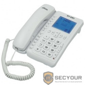 RITMIX RT-490 white {проводной телефон, повторный набор номера, определитель номеров (Caller ID), встроенный дисплей, громкая связь, телефонная книжка, регулятор громкости звонка}