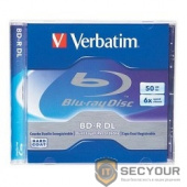 BD-R Verbatim 6-x, 50 Gb,  Jewel Case Ink Print диски (43736/43735)