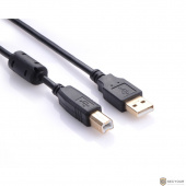 Greenconnect Кабель 3.0m USB 2.0, AM/BM, черный, 28/28 AWG, экран, армированный, морозостойкий (GCR-UPC3M-BB2S-3.0m)