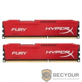 Kingston DDR3 DIMM 8GB (PC3-12800) 1600MHz Kit (2 x 4GB)  HX316C10FRK2/8 HyperX Fury Series CL10 Red