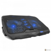 CROWN  Подставка для ноутбука CMLS-01 black ( до 17&quot;, кулеры: D125mm*2+ D70mm*2,синяя led подсветка, регулятор скорости, 5 уровней наклона Размер 390*280*28мм)