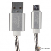 Cablexpert Кабель USB 2.0 CC-G-mUSB02S-1.8M	 AM/microB, серия Gold, длина 1.8м, серебро, блистер