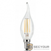 GAUSS 104801207 Светодиодная лампа LED Filament Свеча на ветру E14 7W 580lm 4100К 1/10/50 