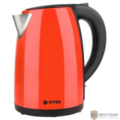 VITEK VT-7026(CR) Чайник, Мощность 2200 вт/Объем 1,7 л/Тип нагревательного элемента скрытый, красный