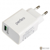 PERFEO Сетевое зарядное устройство с разъемом USB, QC3.0, белый, &quot;FAST&quot; (PF_A4140) 