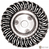 FIT IT Корщетка-колесо, посадочный диаметр 22,2 мм, стальная витая проволока 150 мм [39105]