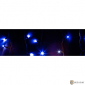 Neon-night 255-233 Гирлянда Айсикл (бахрома) светодиодный, 4,0 х 0,6 м, с эффектом мерцания, черный провод &quot;КАУЧУК&quot;, 230 В, диоды синие, NEON-NIGHT