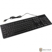 Клавиатура Gembird KB-240L {с подсветкой, USB, черный, 104 клавиши, подсветка Rainbow, кабель 1.5м}