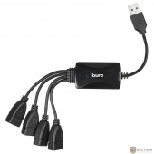 Buro BU-HUB4-0.3-U2.0-Splitter Разветвитель USB 2.0, 4порт. черный
