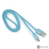 Cablexpert Кабель USB 2.0 CC-S-mUSB01Bl-1M, AM/microB, серия Silver, длина 1м, синий, блистер
