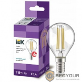 Iek LLF-G45-7-230-40-E14-CL Лампа LED G45 шар прозр. 7Вт 230В 4000К E14 серия 360°    