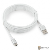 Cablexpert Кабель USB 2.0 CC-S-USBC01W-3M, AM/Type-C, серия Silver, длина 3м, белый, блистер