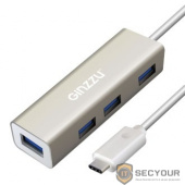 HUB GR-518UB Ginzzu TYPE C, 4 порта USB3.0, 20см кабель 