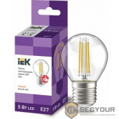 Iek LLF-G45-5-230-30-E27-CL Лампа LED G45 шар прозр. 5Вт 230В 3000К E27 серия 360°    