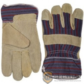 Перчатки STAYER &quot;MASTER&quot; рабочие комбинированные кожаные из спилка с тиснением, XL [1131-XL]