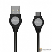Ritmix Дата-кабель USB-micro USB RCC-419 Black  (Для зарядки и синхронизации Длина кабеля: 1 м Тканевая оплетка  «2A» LED подсветка)