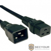 Hyperline PWC-IEC19-IEC20-0.5-BK кабель питания IEC 320 C19 - IEC 320 C20 (3x1.5), 16A, прямая вилка, 0.5м, цвет черный