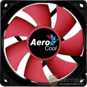 Fan Aerocool Force 8 / 80mm/ 3pin+4pin/ Red blade