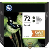 HP P2V33A Картридж HP 72 черный 2-Pack {HP DJ T610/T770/T1100/T1120/ T1200, (2*130 мл)}