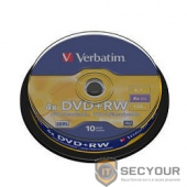 Verbatim  Диски DVD+RW , 4.7Gb 4х, 10 шт, Cake Box (43488)