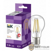 Iek LLF-A60-9-230-40-E27-CL Лампа LED A60 шар прозр. 9Вт 230В 4000К E27 серия 360°    