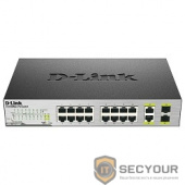 D-Link DES-1018P/A2A Неуправляемый коммутатор с 16 портами 10/100Base-TX, 2 комбо-портами 100/1000Base-T/SFP и функцией энергосбережения (8 портов с поддержкой PoE 802.3af (15,4 Вт), PoE-бюджет 80 Вт)