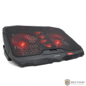 CROWN  Подставка для ноутбука CMLS-01 black ( до 17&quot;, кулеры: D125mm*2+ D70mm*2,красная led подсветка, регулятор скорости, 5 уровней наклона Размер 390*280*28мм)